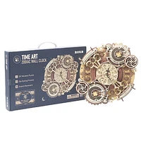 3D Wooden Puzzle Zodiac Wall Clock