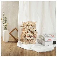 3D Wooden Puzzle Owl Clock