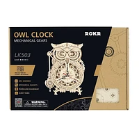 3D Wooden Puzzle Owl Clock