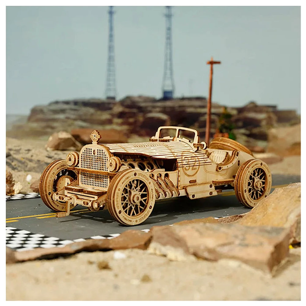 3D Wooden Puzzle – V8 Grand Prix Model Car