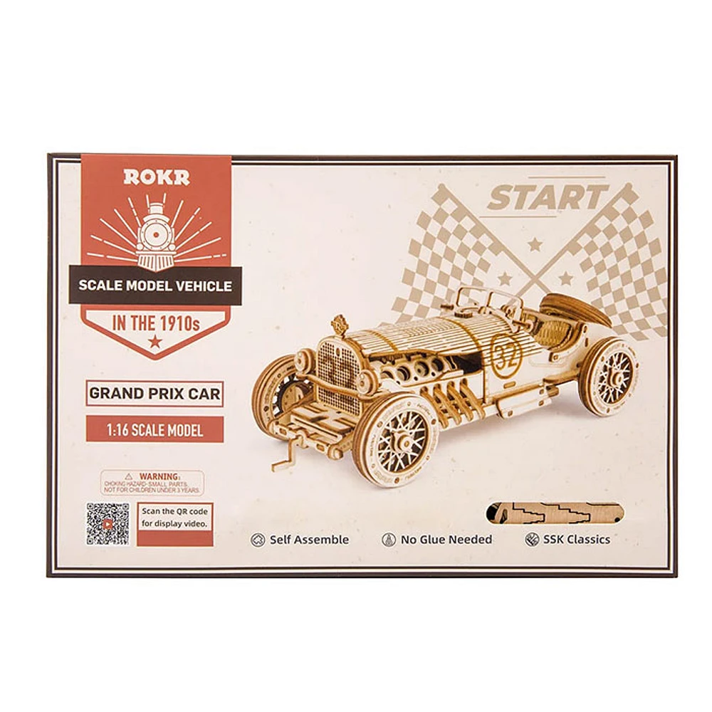 3D Wooden Puzzle – V8 Grand Prix Model Car