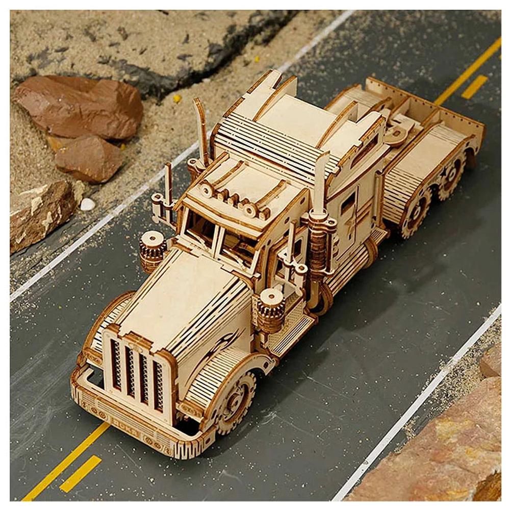 3D Wooden Puzzle Heavy Truck Model