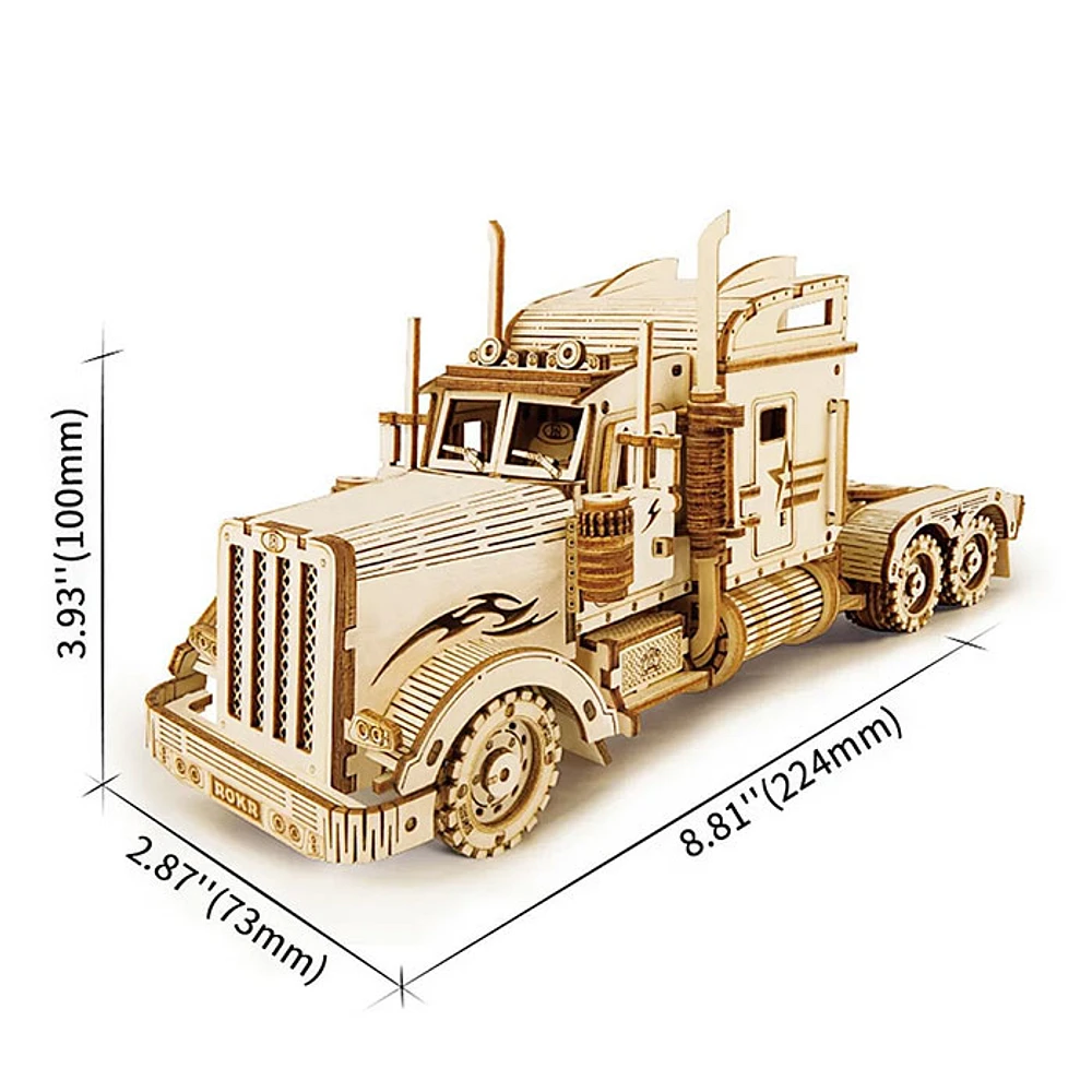 3D Wooden Puzzle Heavy Truck Model