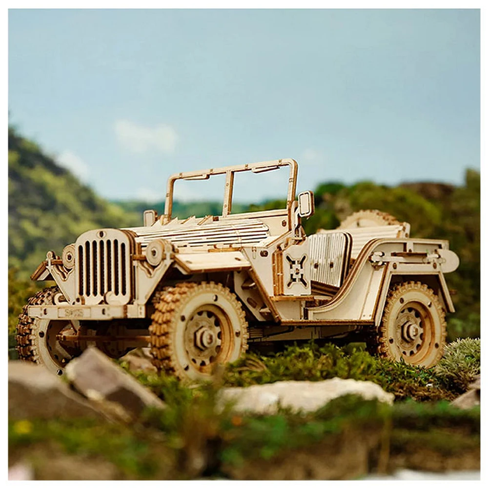 3D Wooden Puzzle – Army Jeep Model