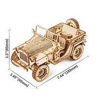 3D Wooden Puzzle – Army Jeep Model