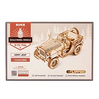 3D Wooden Puzzle – Army Jeep Model