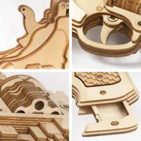 3D Wooden Puzzle Toy Gun Rubber Band Corsac M60 Model