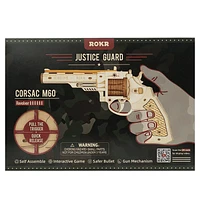 3D Wooden Puzzle Toy Gun Rubber Band Corsac M60 Model