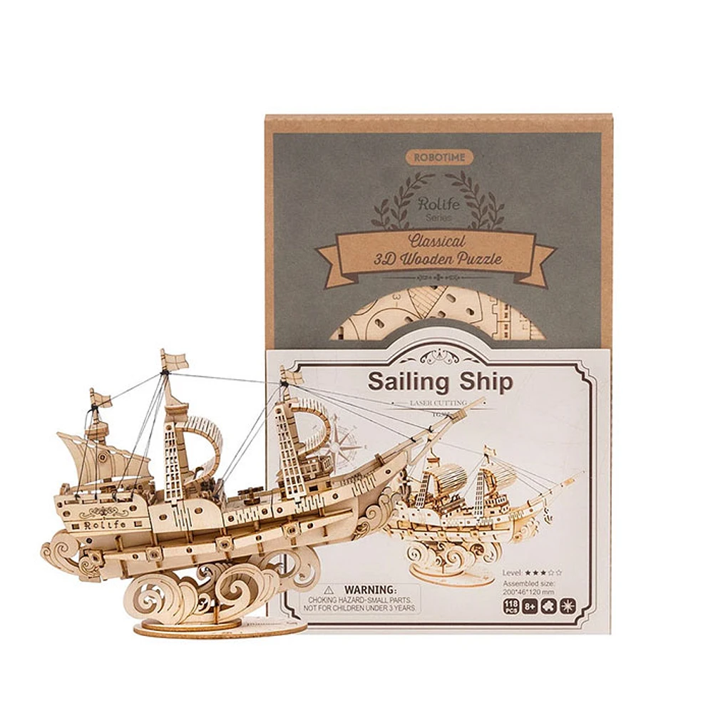 3D Wooden Puzzle Sailing Ship