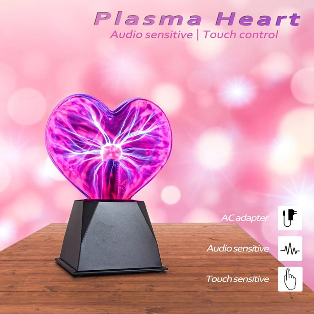 Purple Plasma Heart 8 Inch