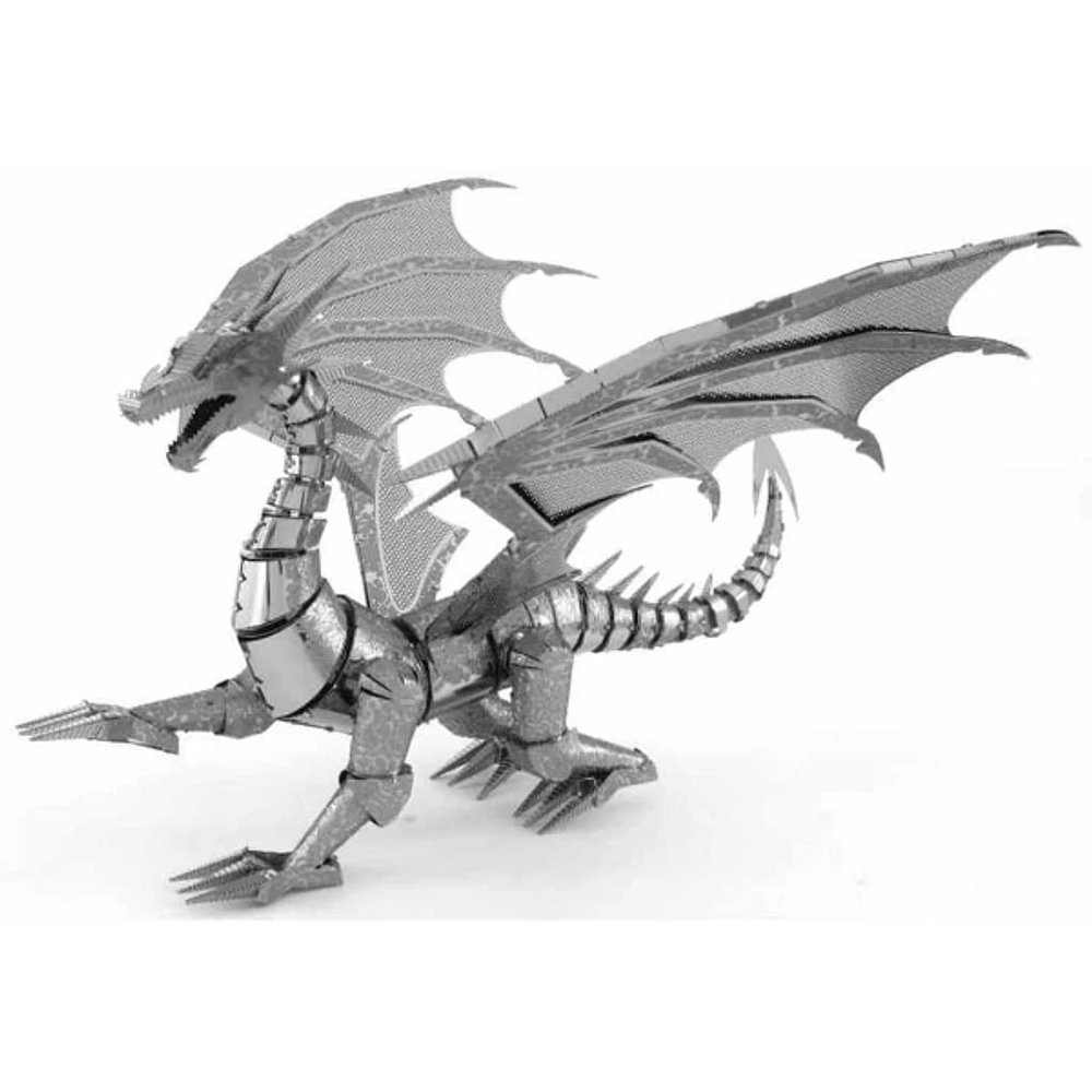 Fascinations ICONX Silver Dragon 3D Metal Model Kit