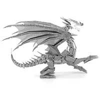 Fascinations ICONX Silver Dragon 3D Metal Model Kit