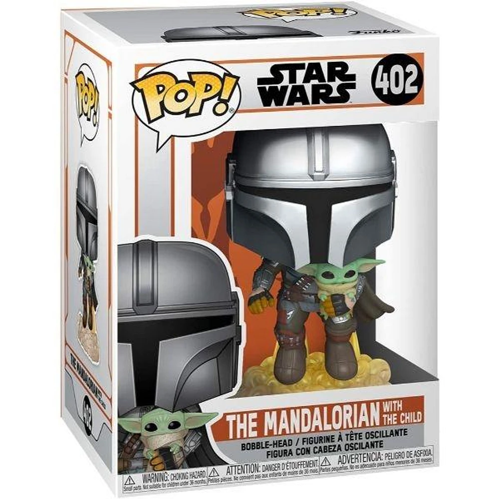 Funko Pop! Star Wars The Mandalorian Mandalorian Flying with The Child