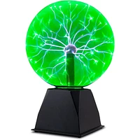 Green Plasma Ball Touch and Sound Sensitive Globe 8 Inch