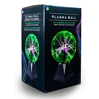 Green Plasma Ball Touch and Sound Sensitive Globe 8 Inch