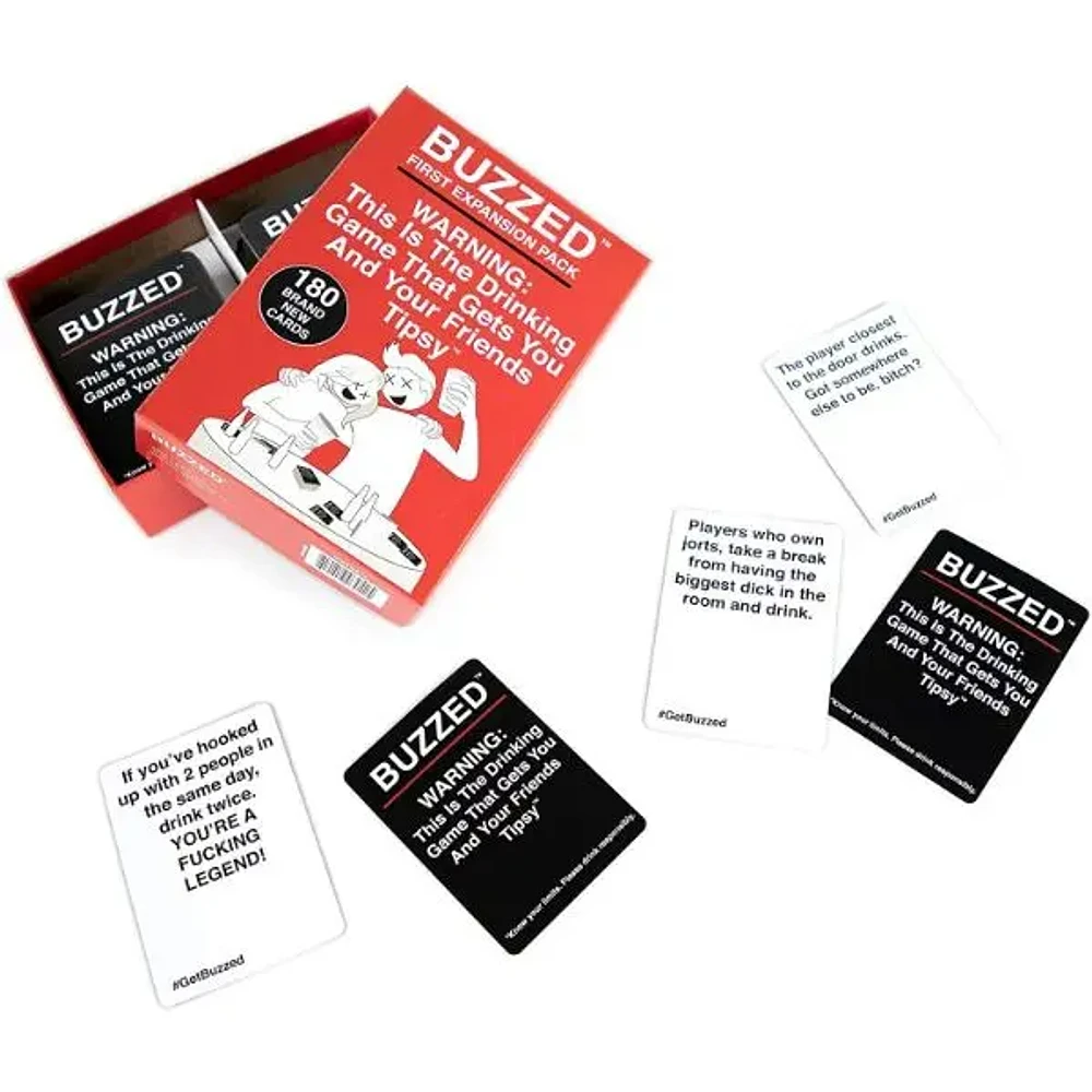 Buzzed – The Hilarious Party Game That Will Get You & Your Friends Hydrated – Expansion Pack #1