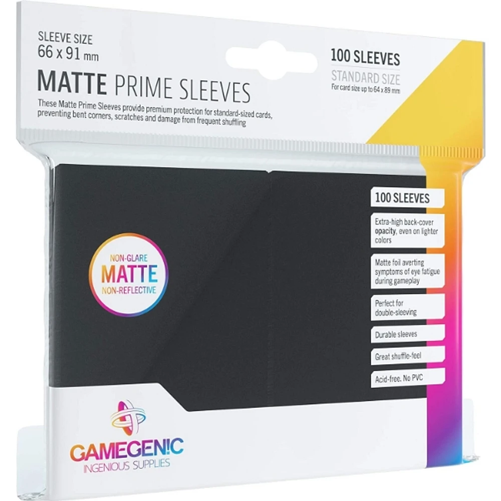 Gamegenic Matte Prime Sleeves Black (100)