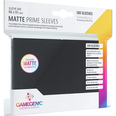 Gamegenic Matte Prime Sleeves Black (100)