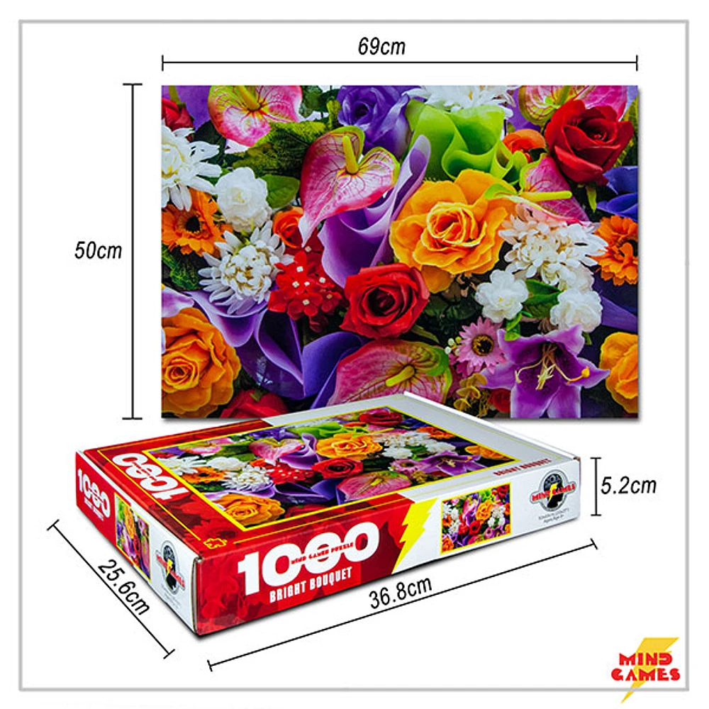 Bright Bouquet 1000 Pieces Jigsaw Puzzle