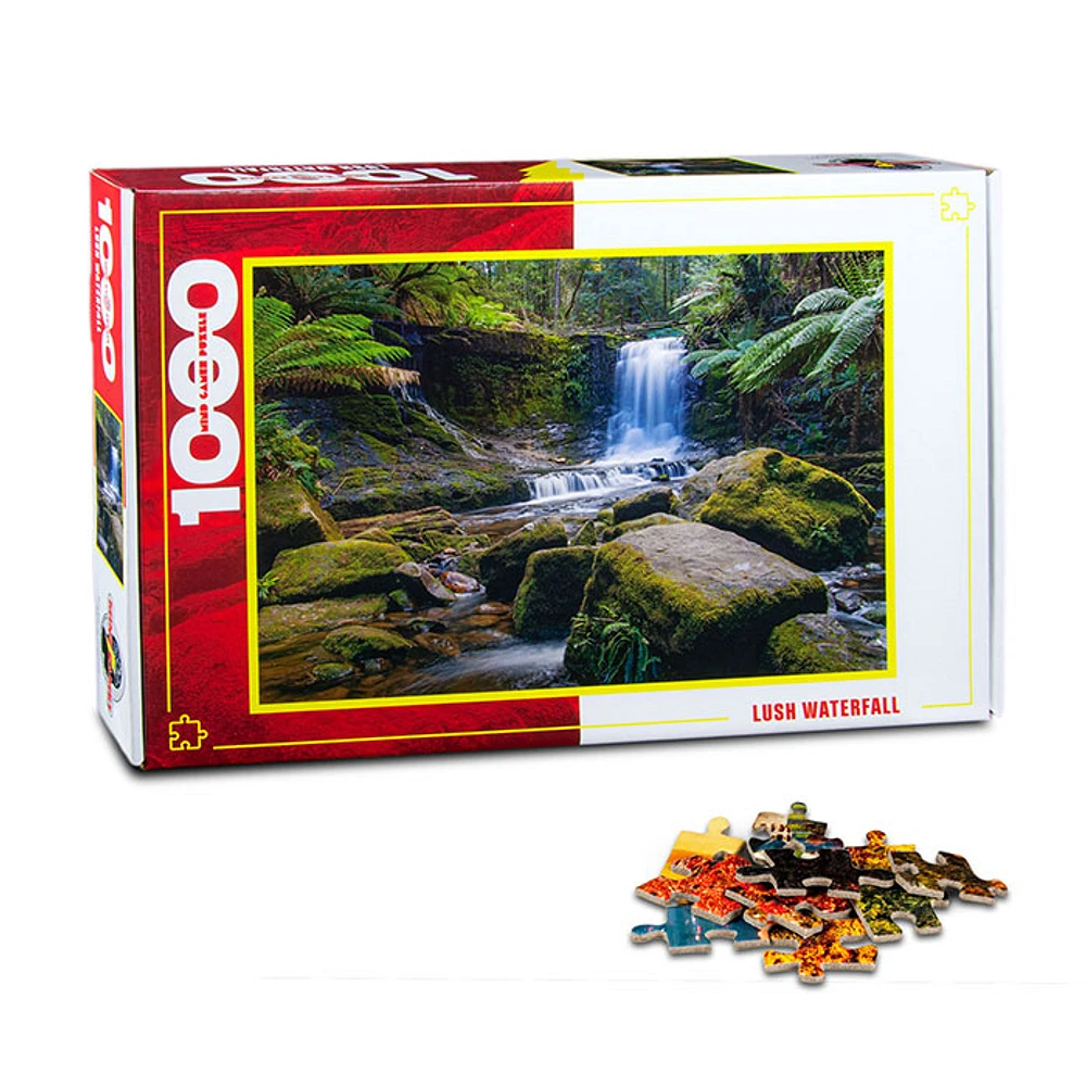 Lush Waterfall 1000 Pieces Jigsaw Puzzle