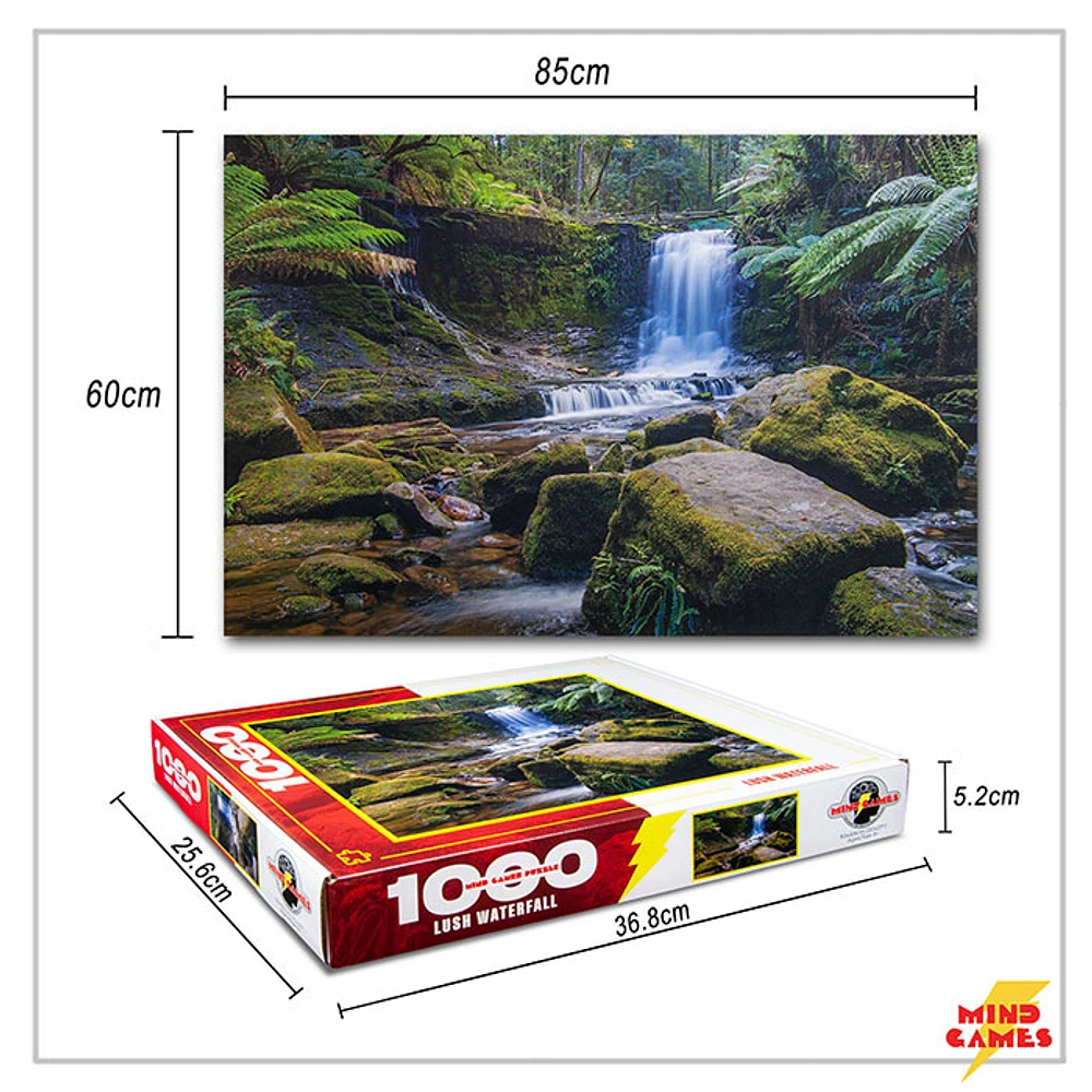 Lush Waterfall 1000 Pieces Jigsaw Puzzle