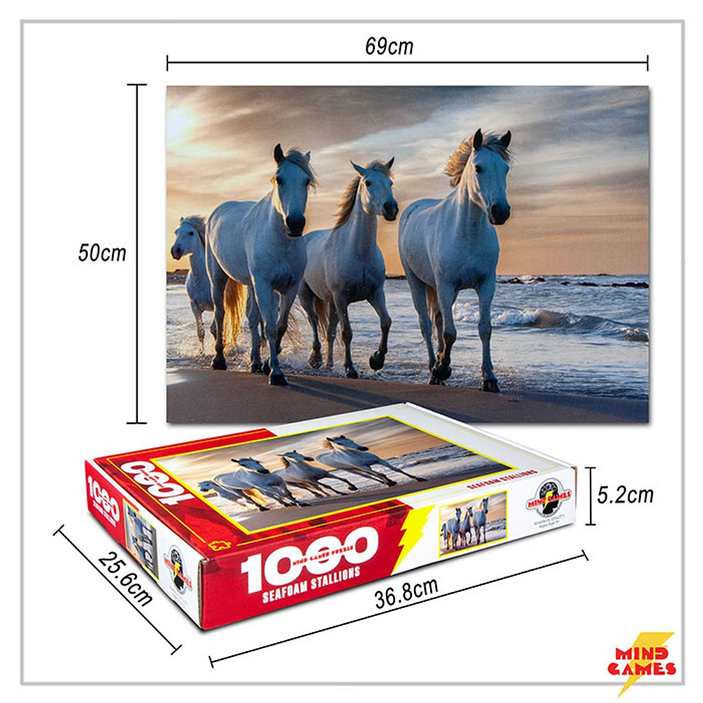 Seafoam Stallions 1000 Pieces Jigsaw Puzzle