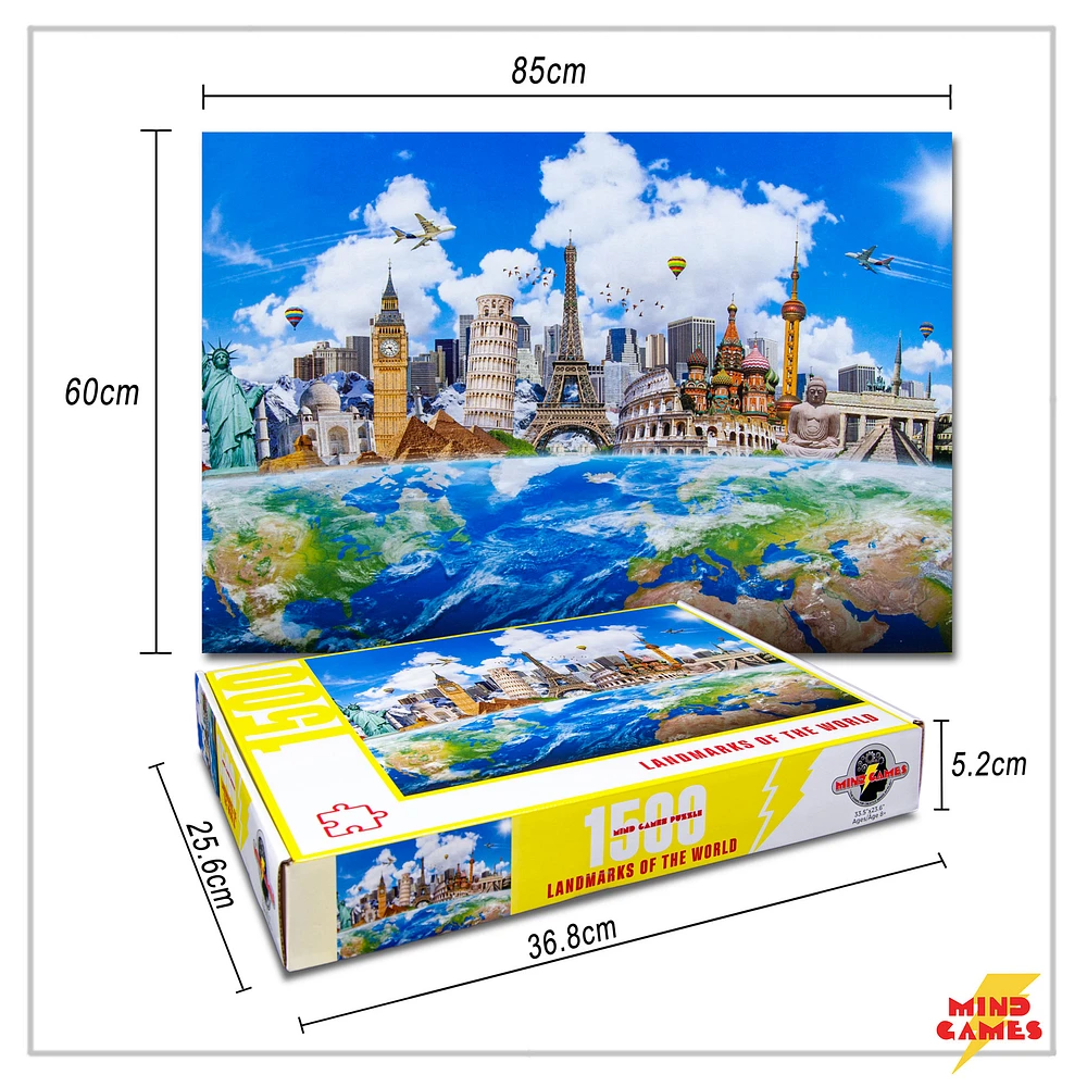 Landmarks Of The World 1500 Pieces Jigsaw Puzzle