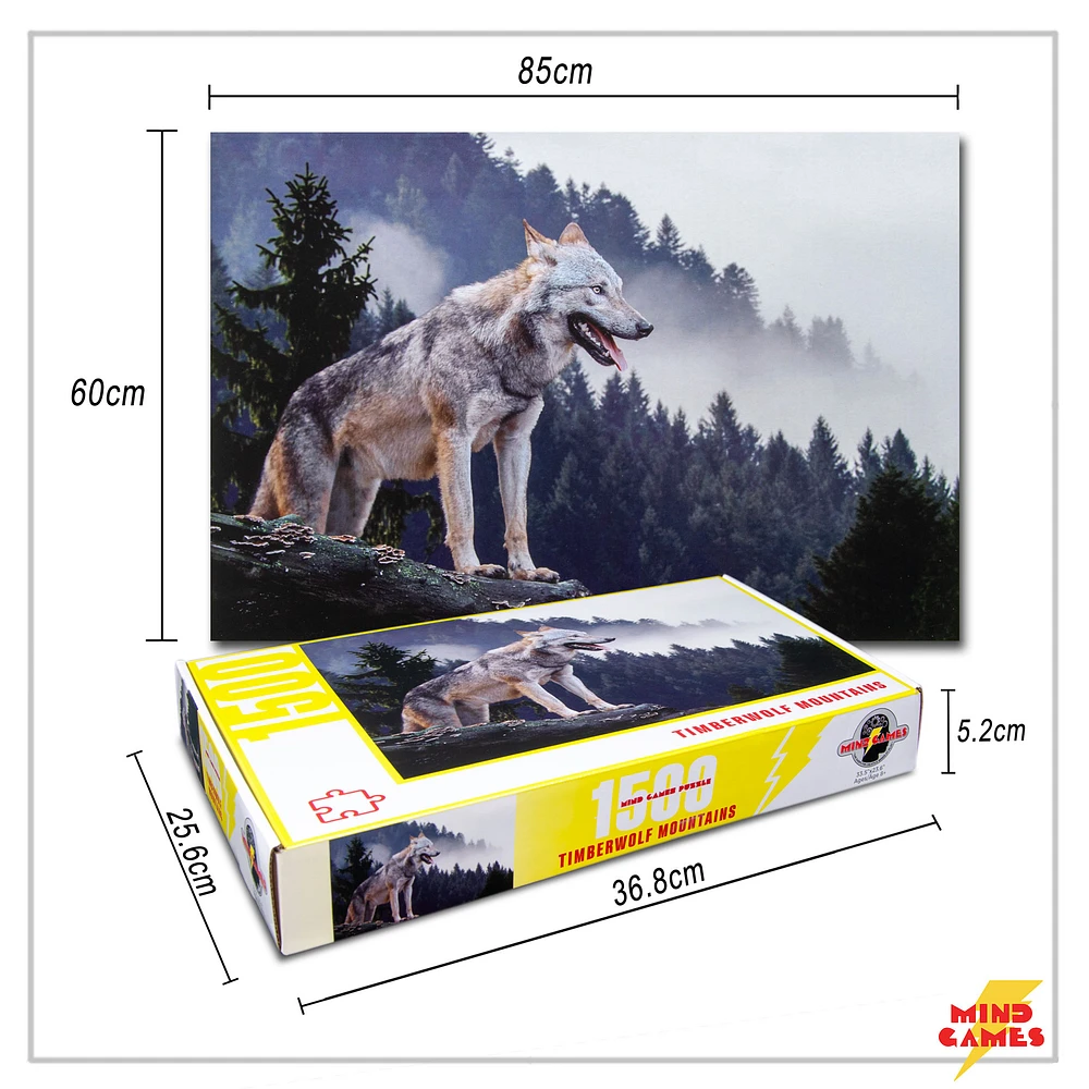 Timber Wolf Mountains 1500 Pieces Jigsaw Puzzle