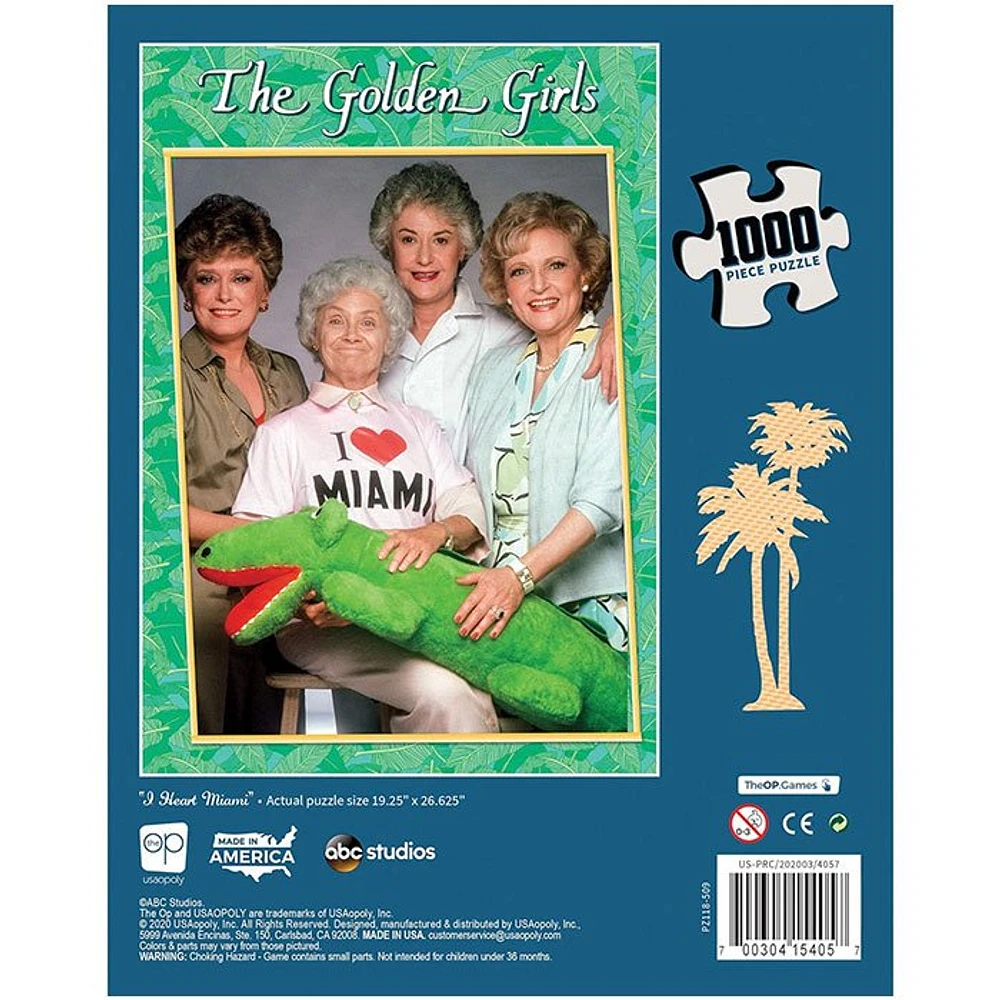 USAOPOLY The Golden Girls I Heart Miami 1000 Piece Jigsaw Puzzle