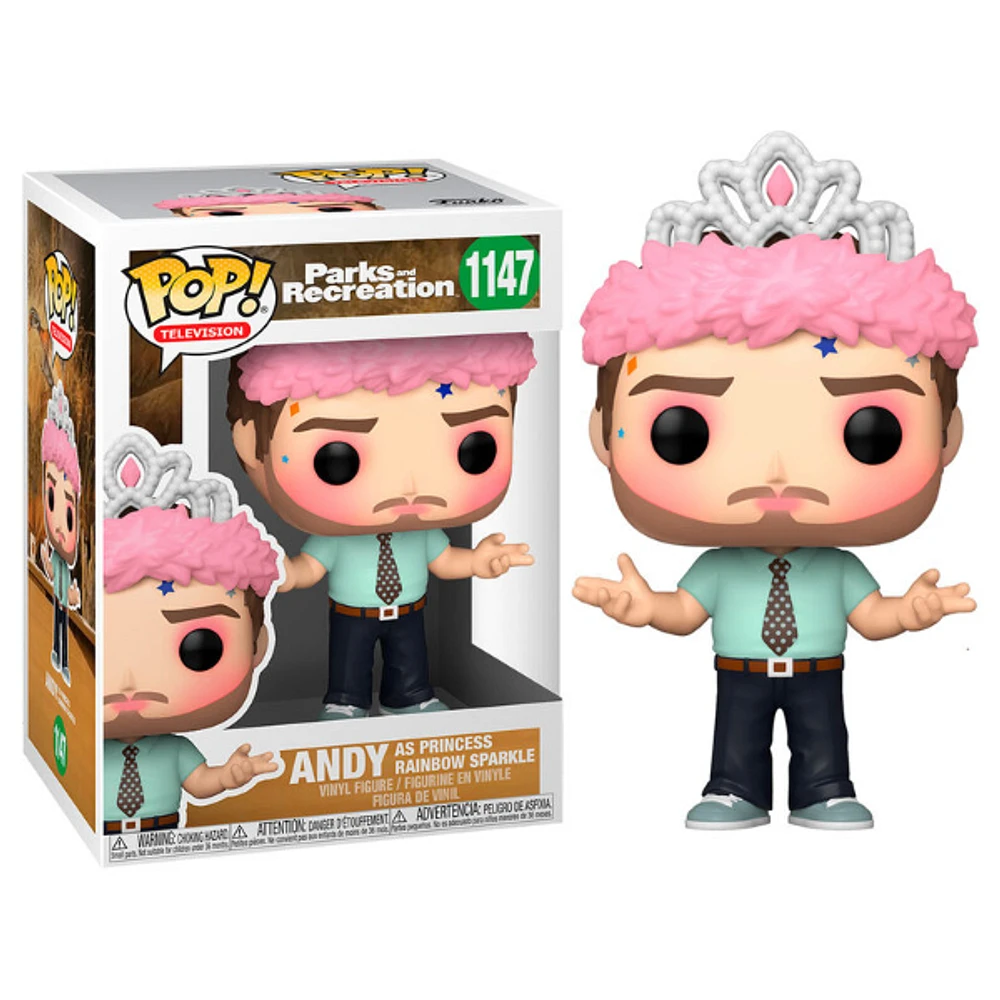 Funko Pop! Parks and Rec Andy as Princess Rainbow Sparkle