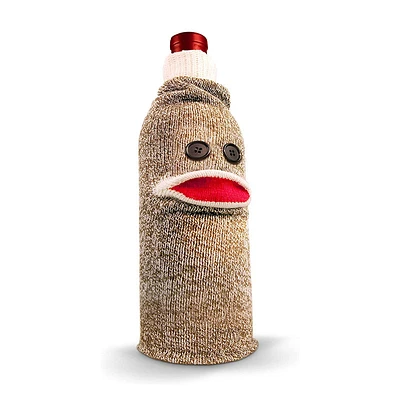 Genuine Fred WINE MONKEY Sock Monkey Bottle Caddy