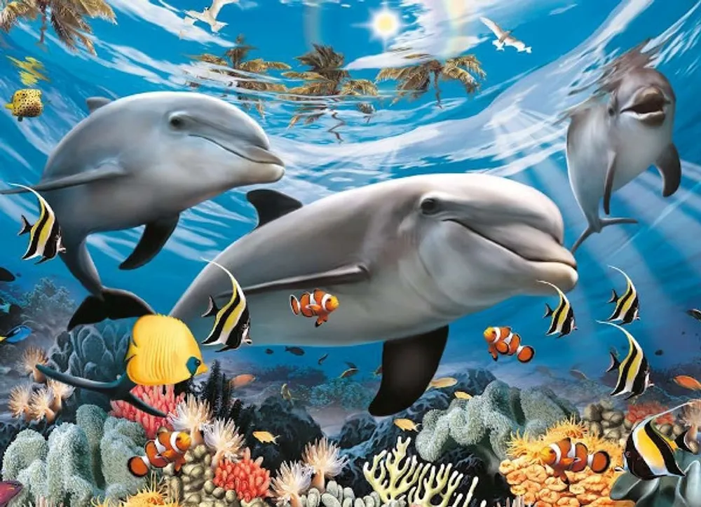 Caribbean Smile – Dolphins Jigsaw Puzzle 60 pcs