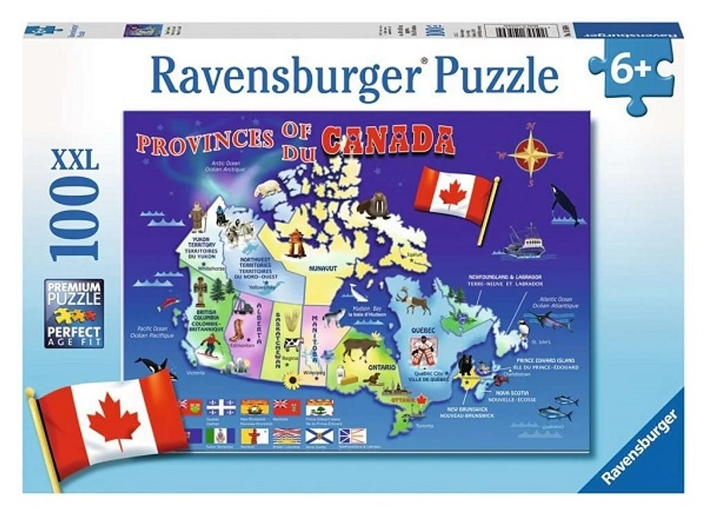 Map of Canada – Jigsaw Puzzle – 100 XXL pcs