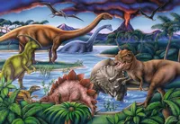 Dinosaur Playground Jigsaw Puzzle 35 pcs