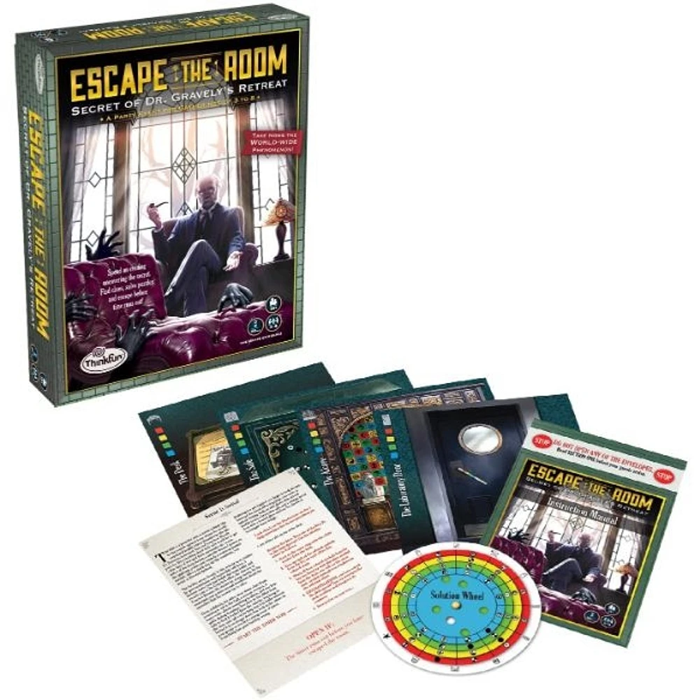 ThinkFun Escape The Room Secret Of Dr. Gravely’s Retreat Board Game