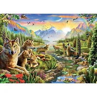 Wolves – Summer Wolf Family – 1000 Piece Puzzle