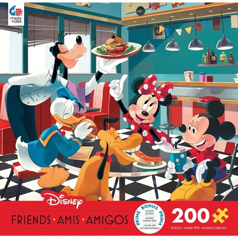 Disney –  Friends Disney Diner 200 Pieces Jigsaw Puzzle