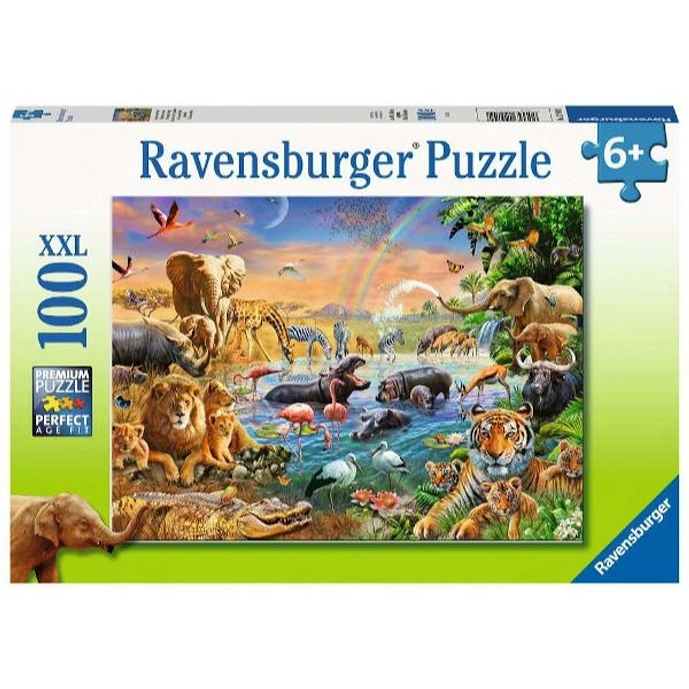 Savannah Jungle Waterhole Jigsaw Puzzle 100 Pcs