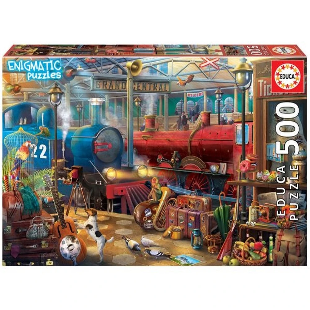 Train Station 500 Pieces Mysterious Jigsaw Puzzle