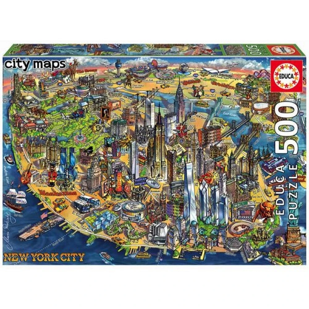 New York City Map 500 Pieces Jigsaw Puzzle