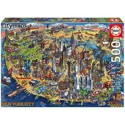 New York City Map 500 Pieces Jigsaw Puzzle