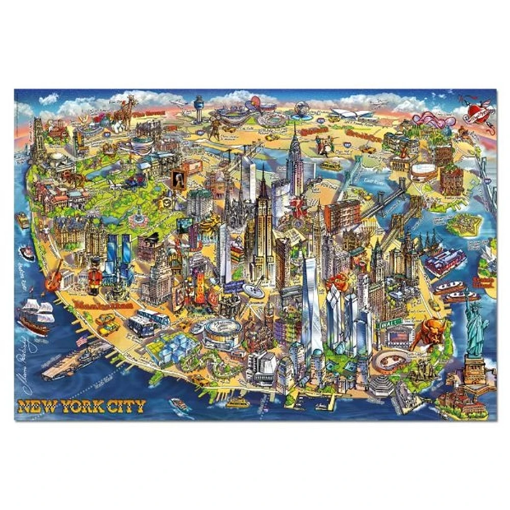 New York City Map 500 Pieces Jigsaw Puzzle