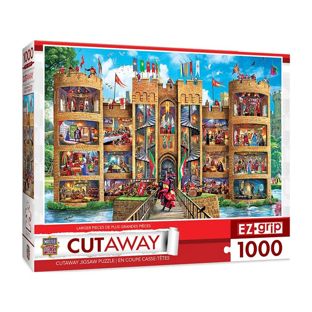 MasterPieces EZGrip Cut-Aways Medieval Castle Large 1000 Piece Jigsaw Puzzle