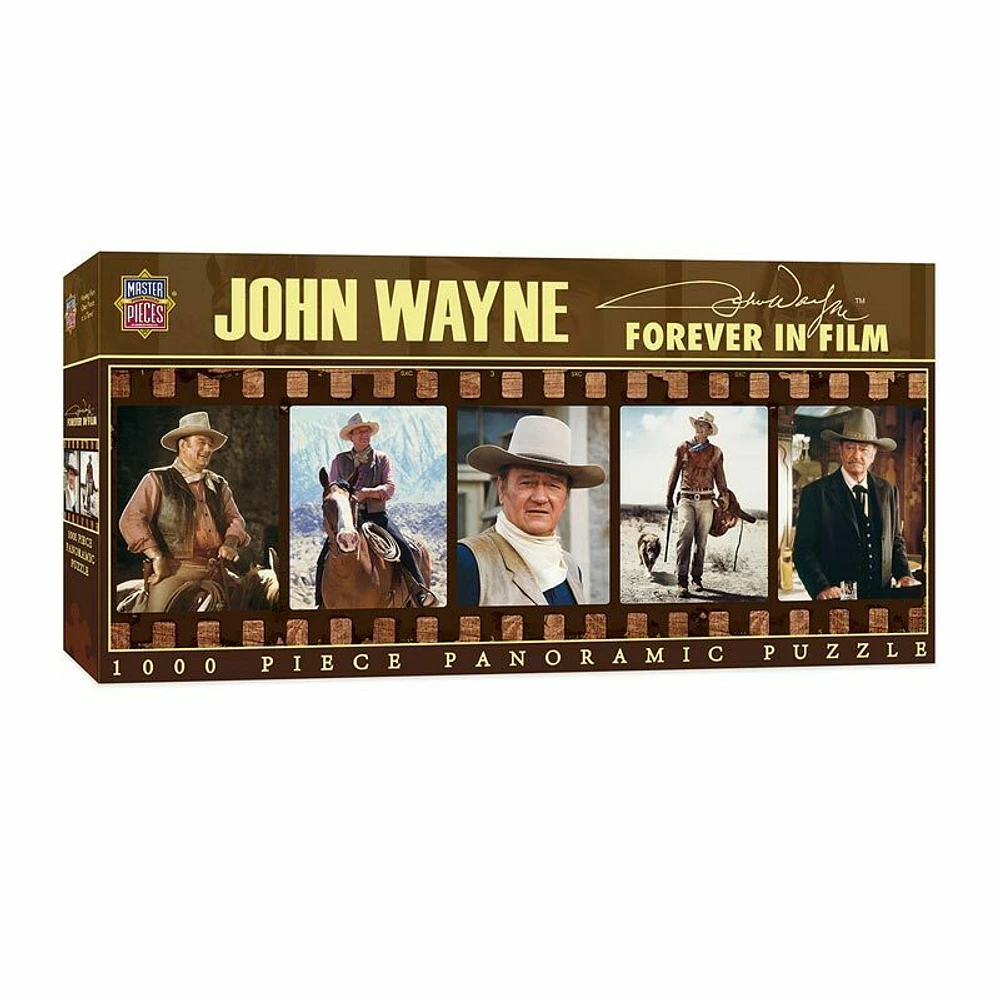 Masterpieces John Wayne Forever in Film Panoramic Jigsaw Puzzle (1000-Piece)