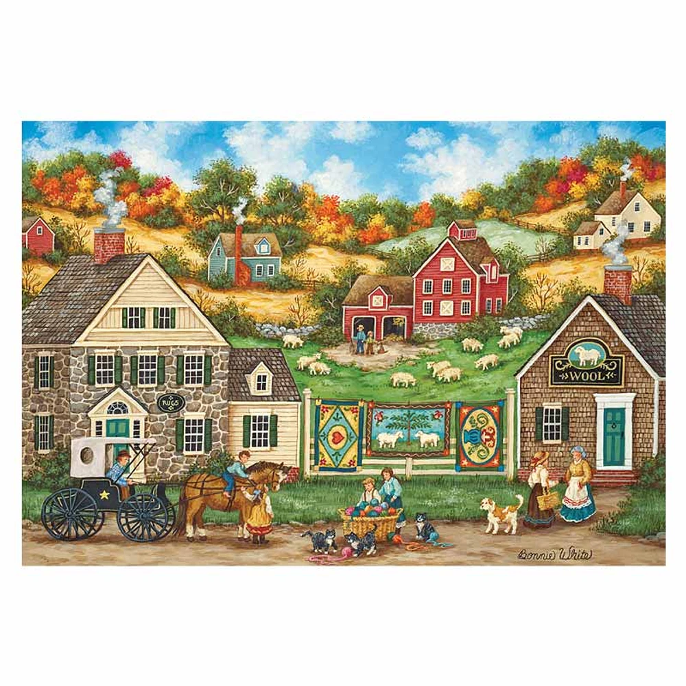 MasterPieces Hometown Gallery Great Balls of Yarn – 1000 Piece Jigsaw Puzzle by Bonnie White