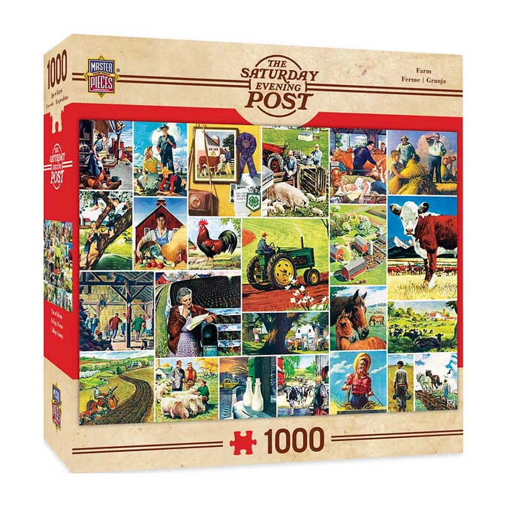 MasterPieces Saturday Evening Post Farmland Collage 1000 Piece Jigsaw Puzzle