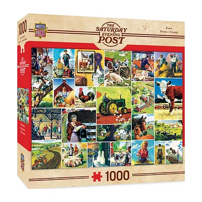 MasterPieces Saturday Evening Post Farmland Collage 1000 Piece Jigsaw Puzzle