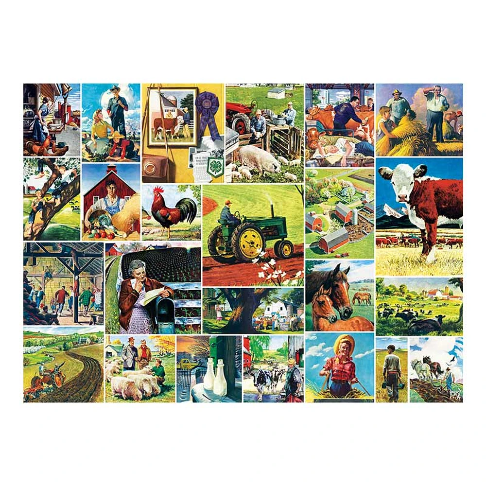 MasterPieces Saturday Evening Post Farmland Collage 1000 Piece Jigsaw Puzzle