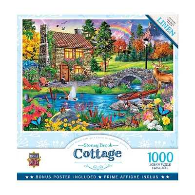 MasterPieces Flower Cottages – Stoney Brook Cottage 1000 Piece Jigsaw Puzzle