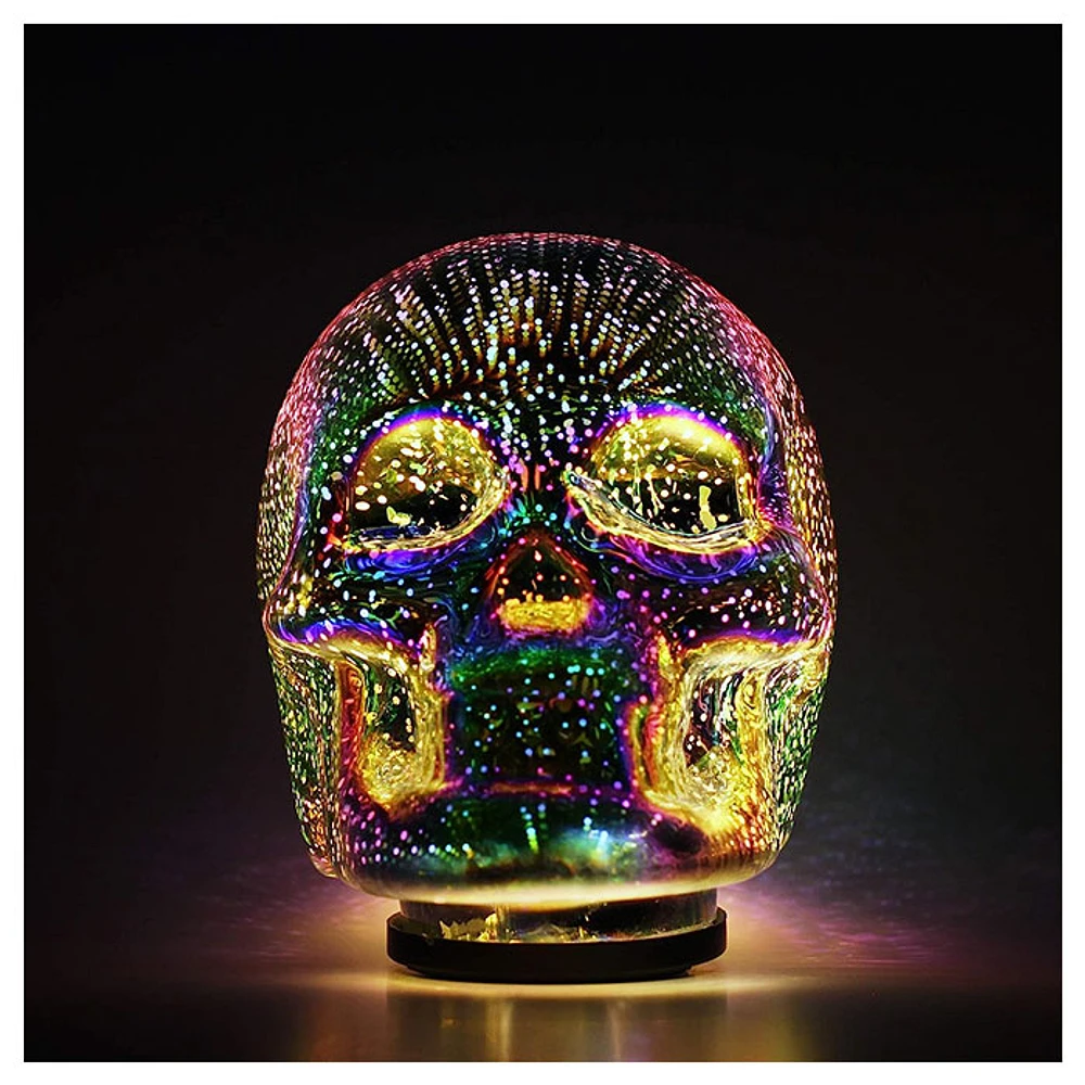 Led skull table lamp